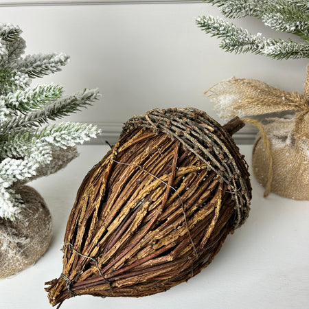 Large rattan woven acorn