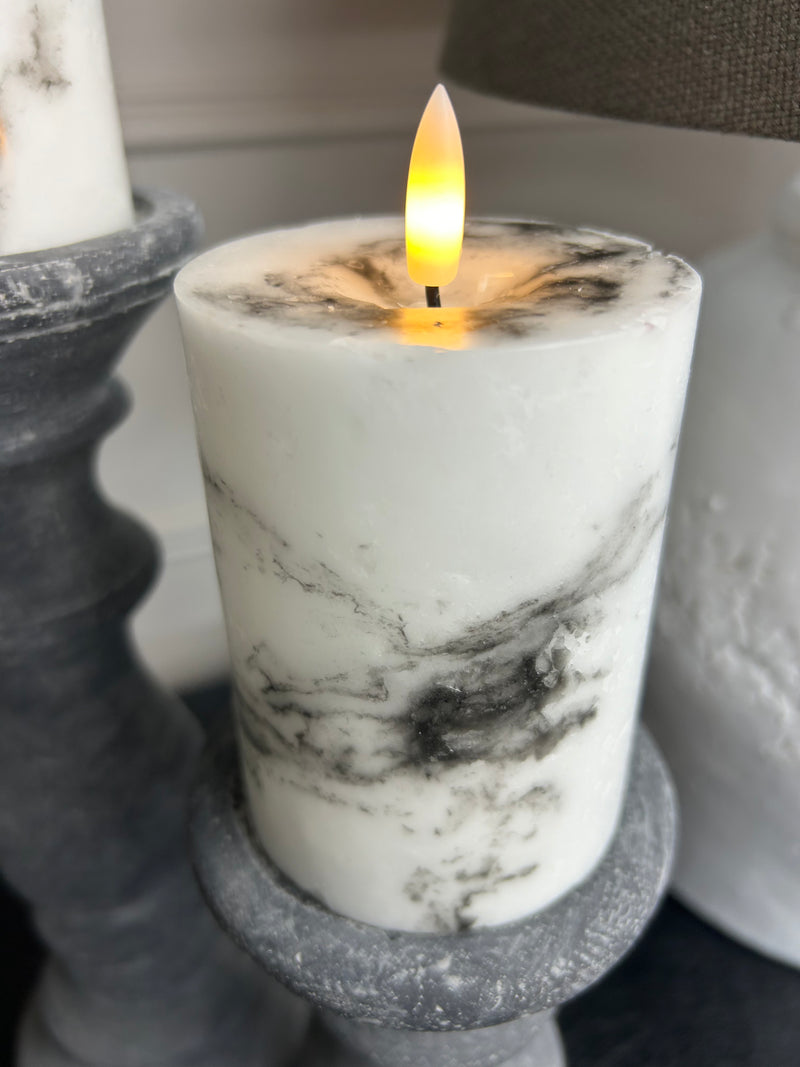 Luxe LED marble candle 3 sizes