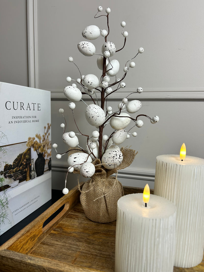 White egg Easter tree 50cm