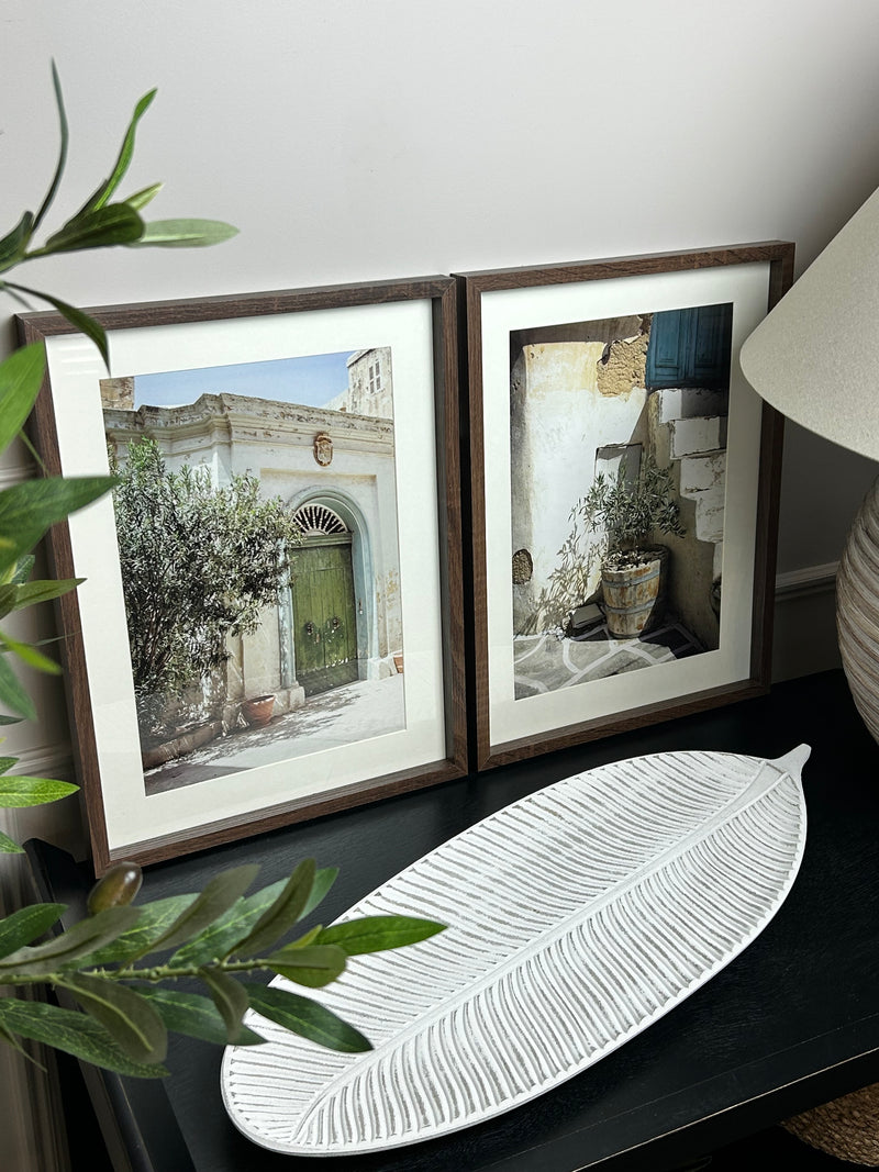 Set of two olive tree Tuscan framed prints 30x40