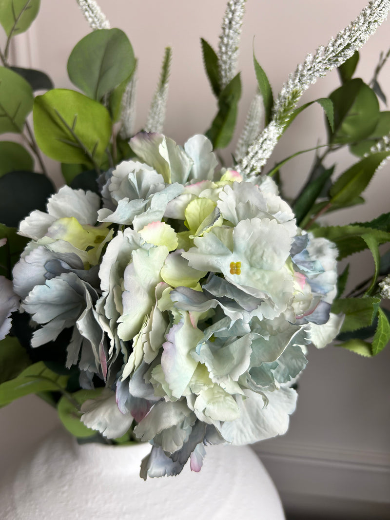 Blue grey green French hydrangeas 56cm