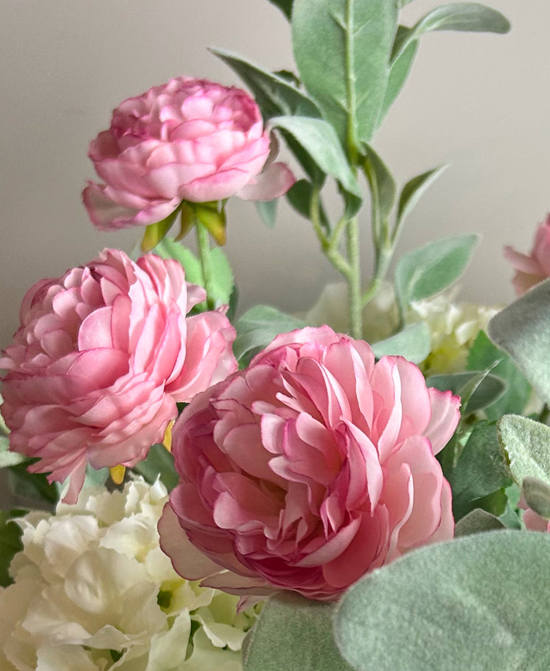 Soft pink ranunculus stem spray 50cm