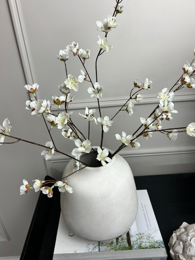 Cream Japanese silk cherry blossom 68cm