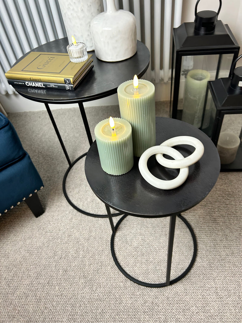 Black Bronze round side table 3 sizes