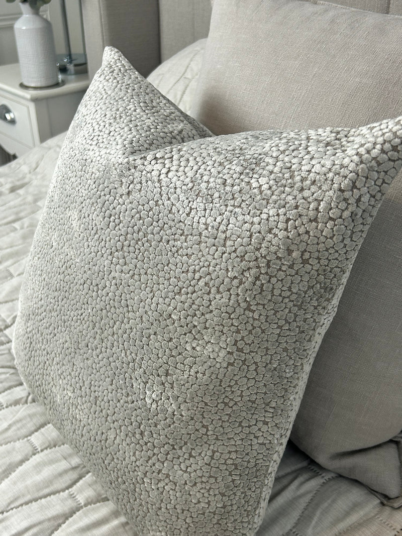 Taupe champagne textured Bingham cushion 45cm