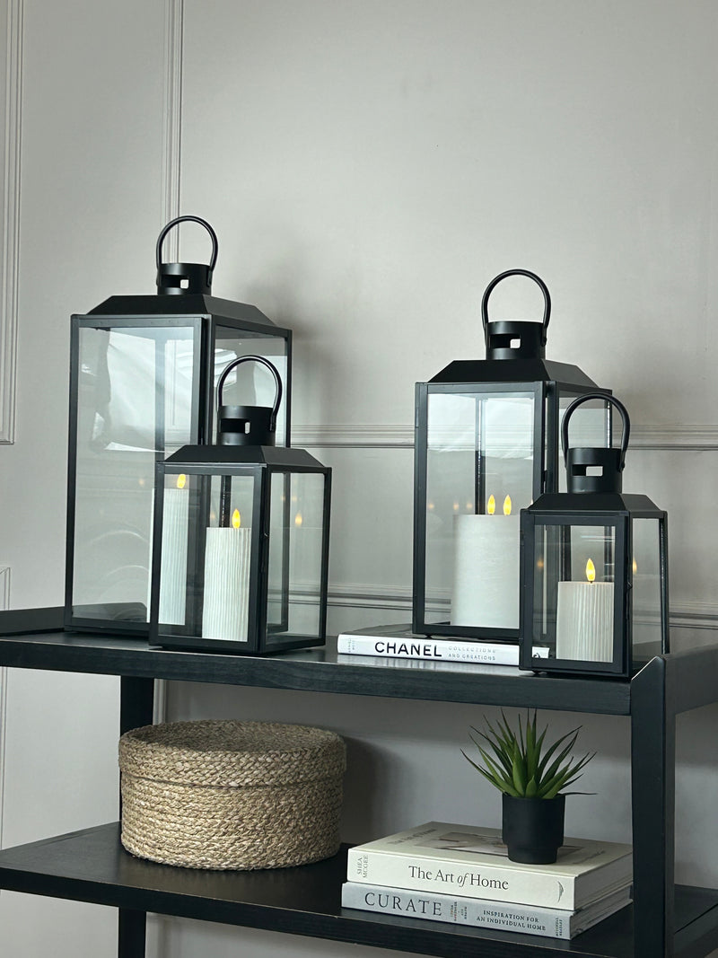 Black metal lanterns 4 sizes