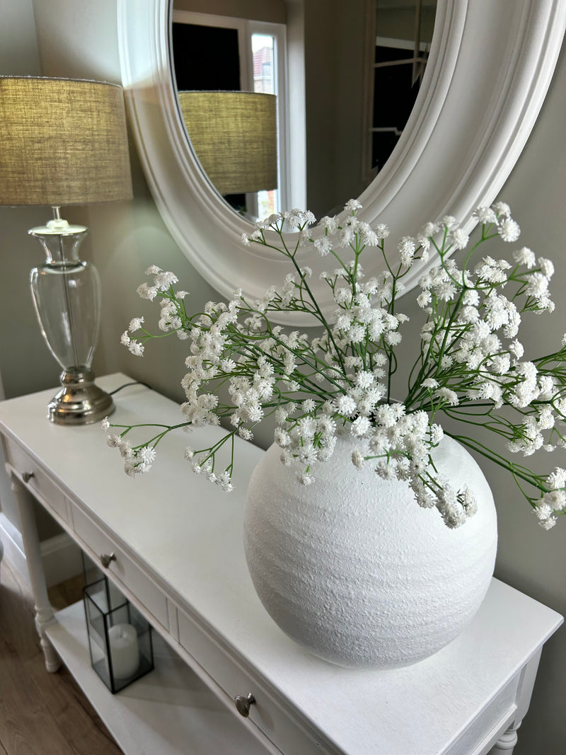 Fluffy real feel White Gypsophila Single Stem