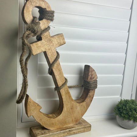 Large mango wood anchor 51cm