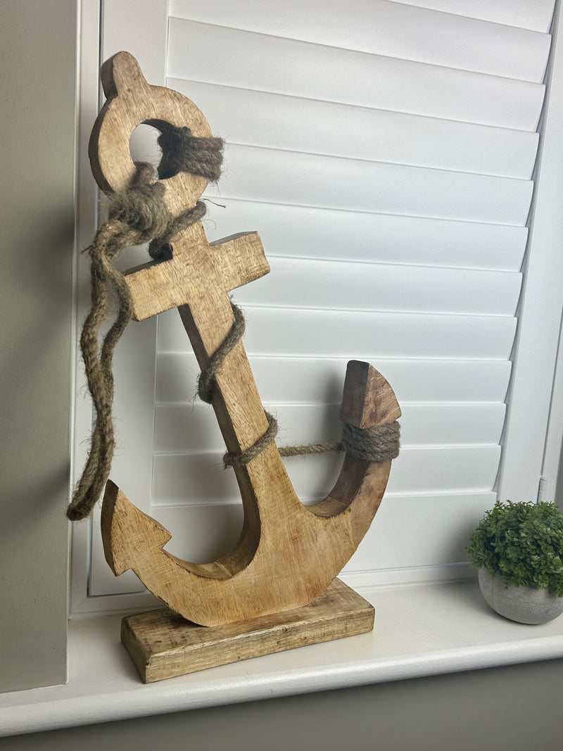 Large mango wood anchor 51cm