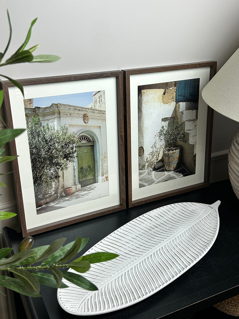 Set of two olive tree Tuscan framed prints 30x40