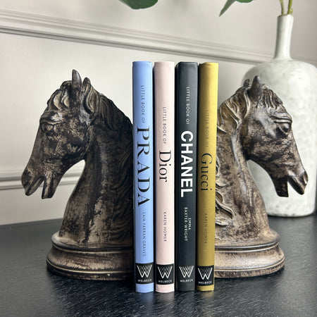 Horse head brown washed look book ends