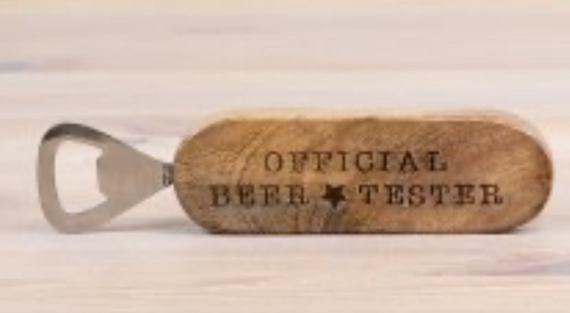 Wooden bottle opener