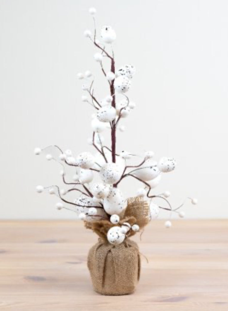 White egg Easter tree 50cm