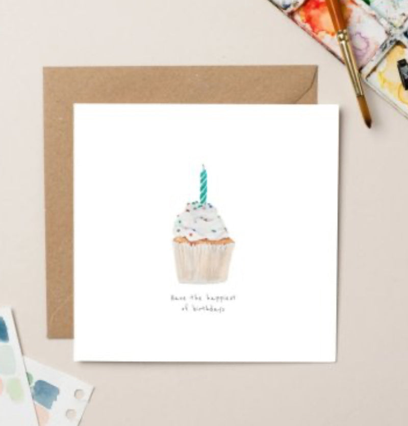 Cupcake birthday cake card