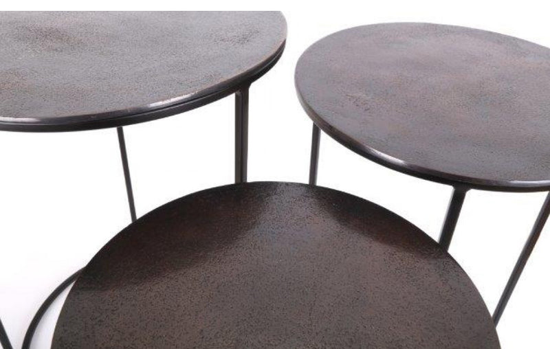 Black Bronze round side table 3 sizes