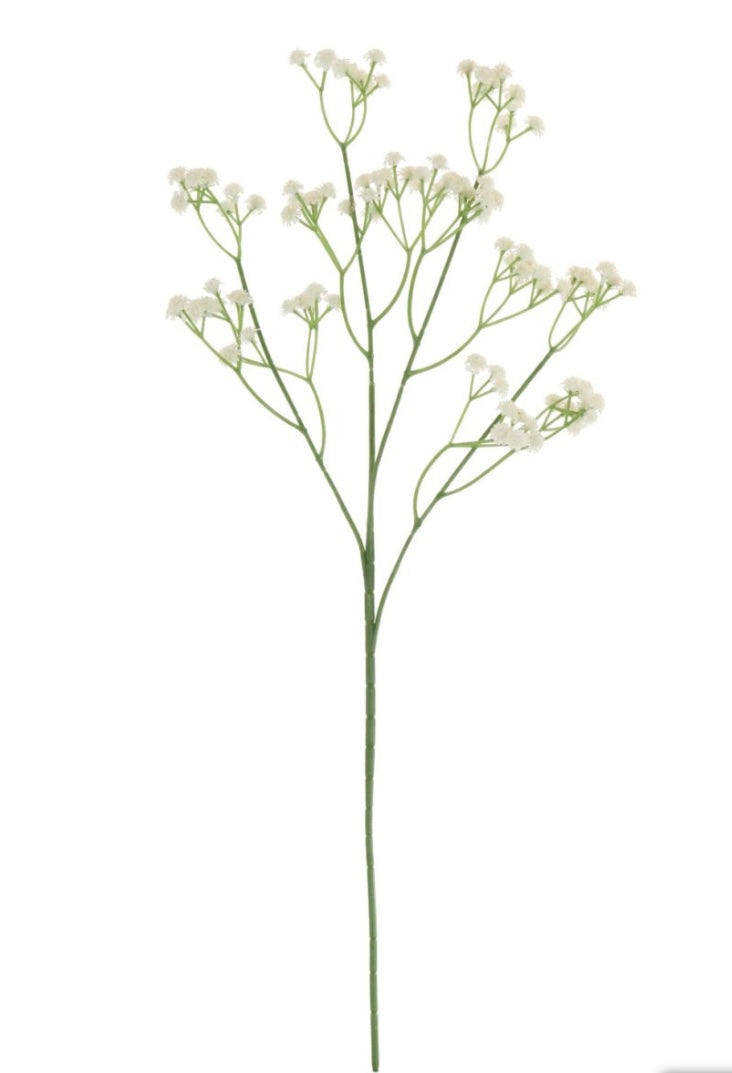 Fluffy real feel White Gypsophila Single Stem