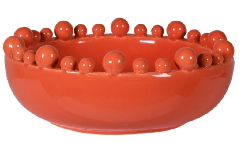 Clementine orange ceramic bobble bowl