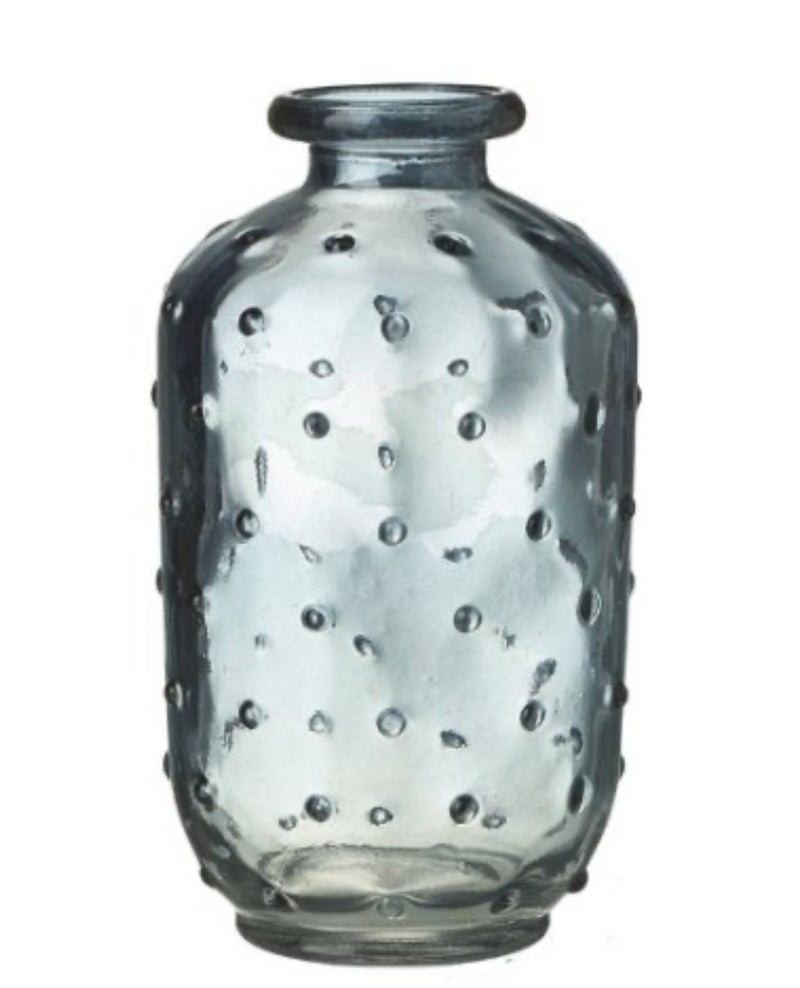 Mottled glass bobble glass bottle