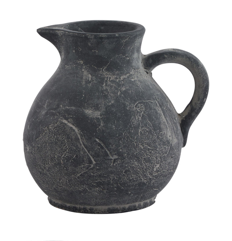 Washed Black stone look rustic jug