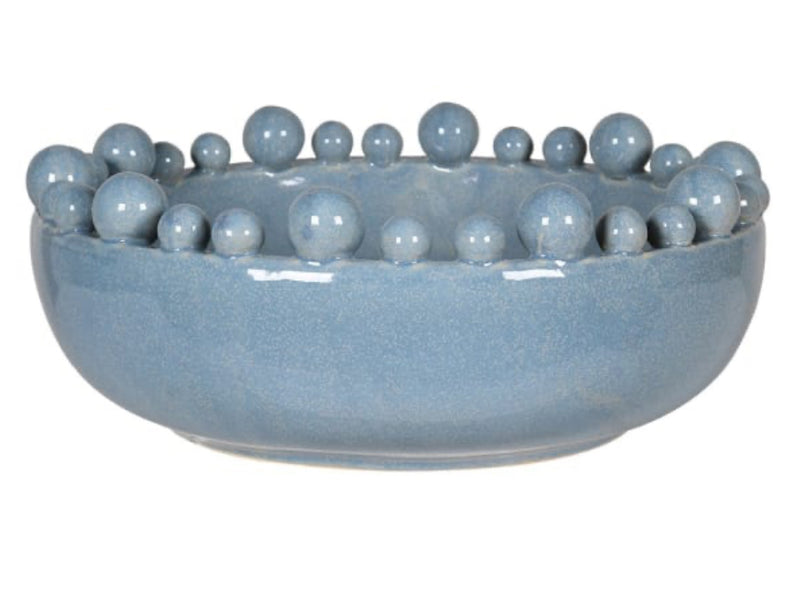 Soft china chambray blue large bobble bowl