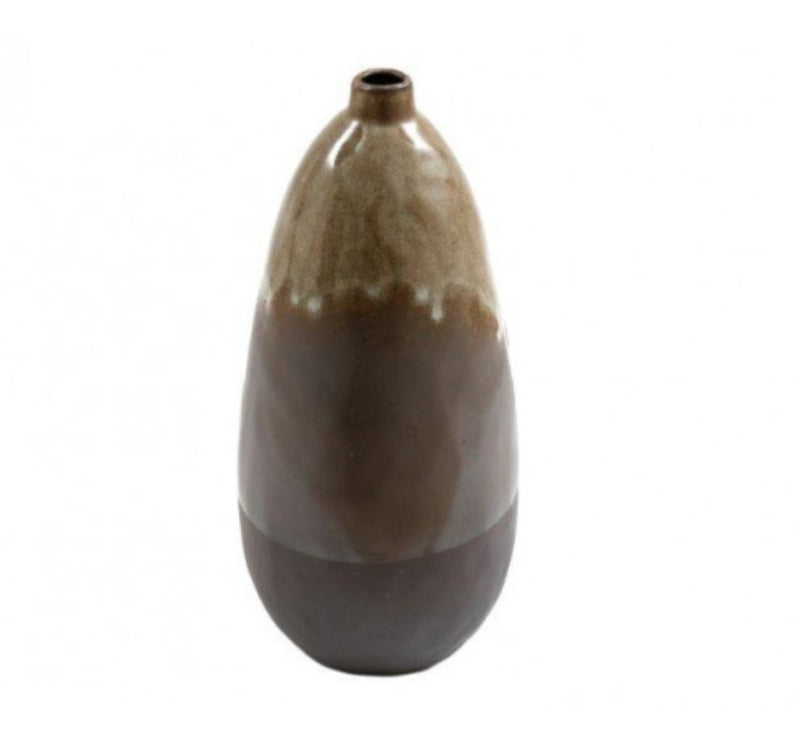 Brown textured tall vase 36cm