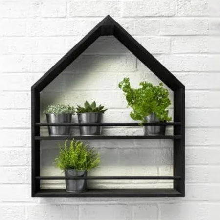 Moreton black house shelf unit pot holder