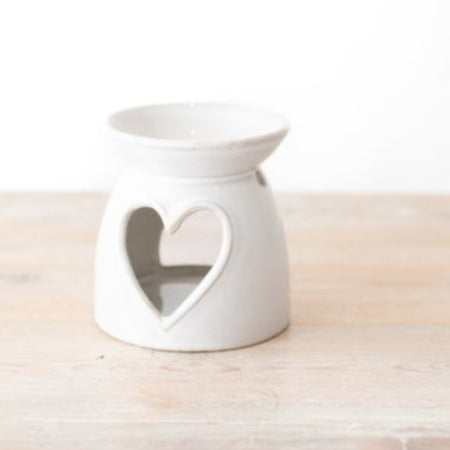 Ceramic two tone heart oil wax burner