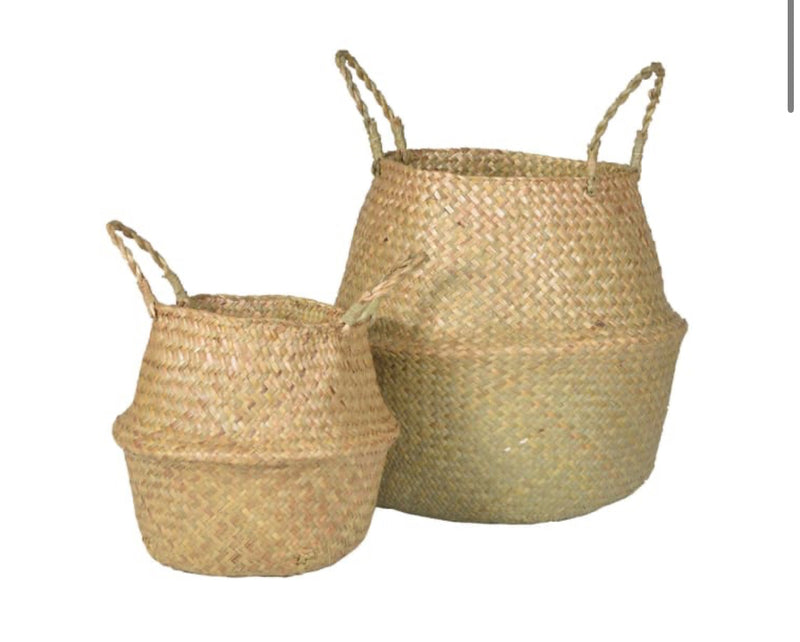 Natural grass baskets 2 sizes