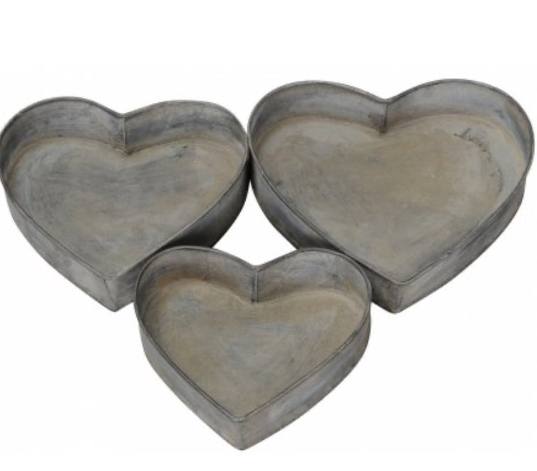 Metal Heart Tray 3 Sizes