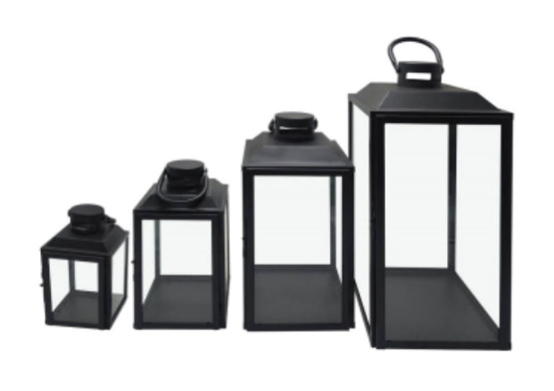 Black metal lanterns 4 sizes