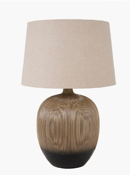 Black brown Textured Ceramic Table Lamp