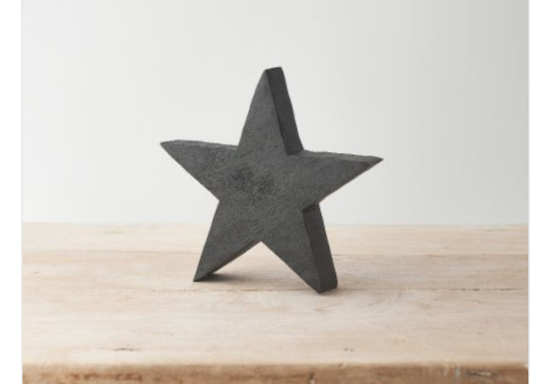 Wooden black rustic standing star 3 sizes