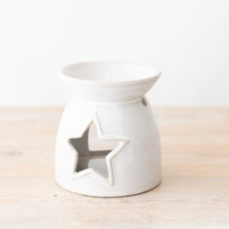 Ceramic two tone star oil wax burner