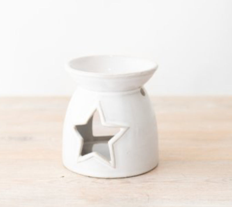 Ceramic two tone star oil wax burner