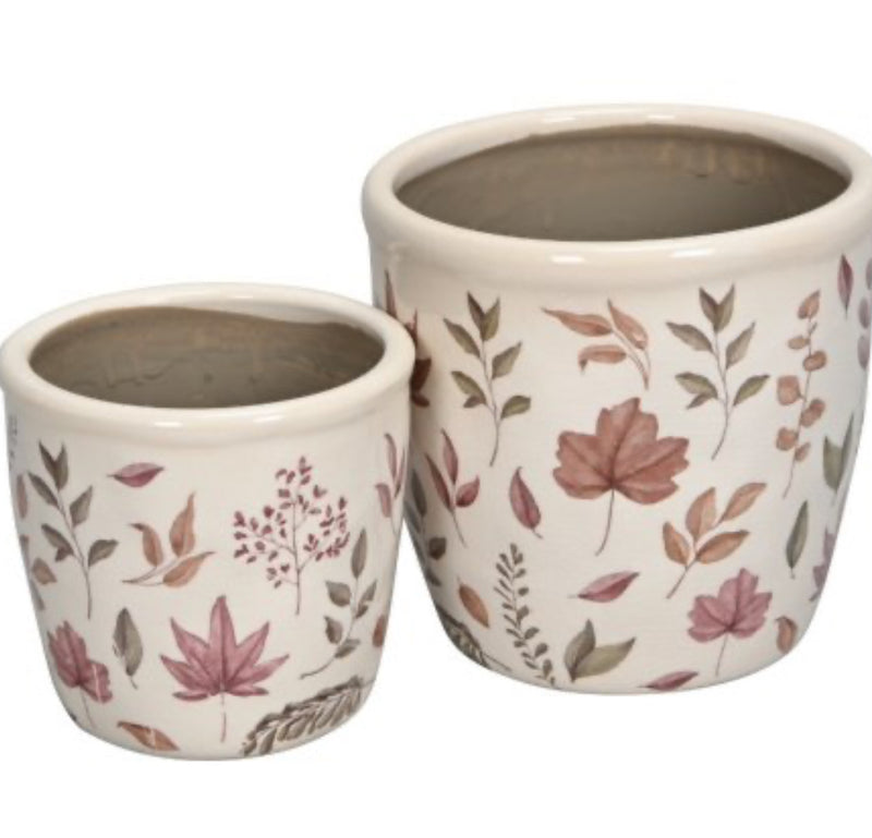 Autumn leaves planter plant pot 2 sizes