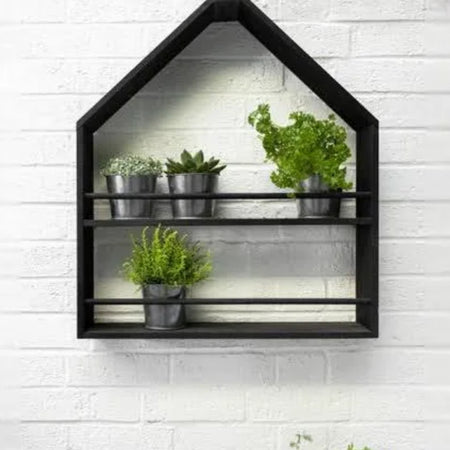 Moreton black house shelf unit pot holder