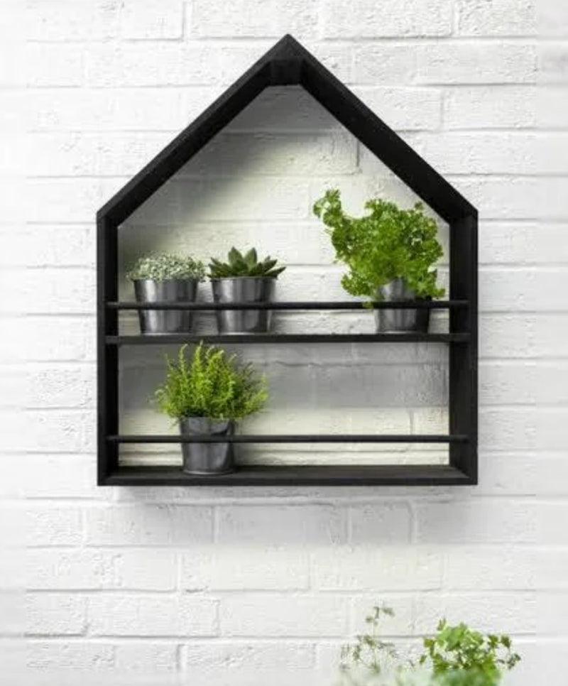 Moreton black house shelf unit pot holder