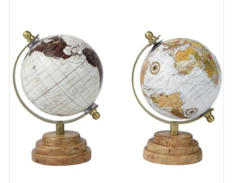 Wooden globe 2 colours 2 sizes