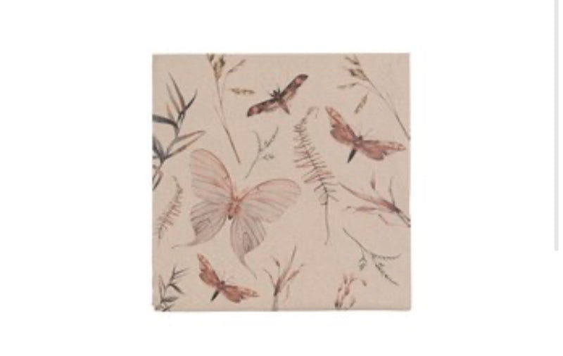 Pack of 20 pretty insect napkins