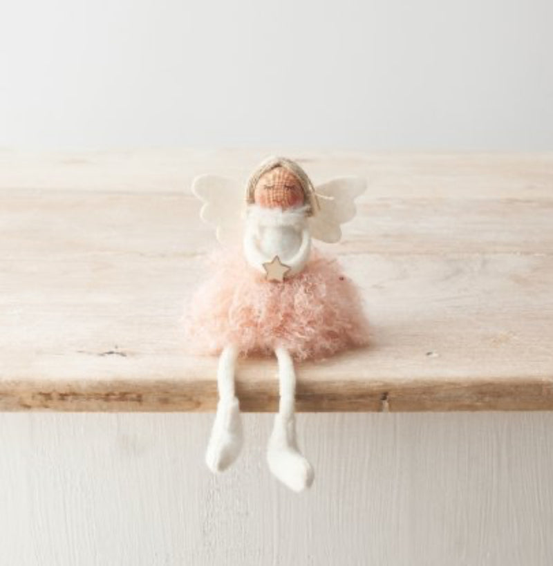 Sitting angels in fluffy skirt 2 colours