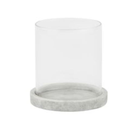 Athena stone base hurricane candle holder