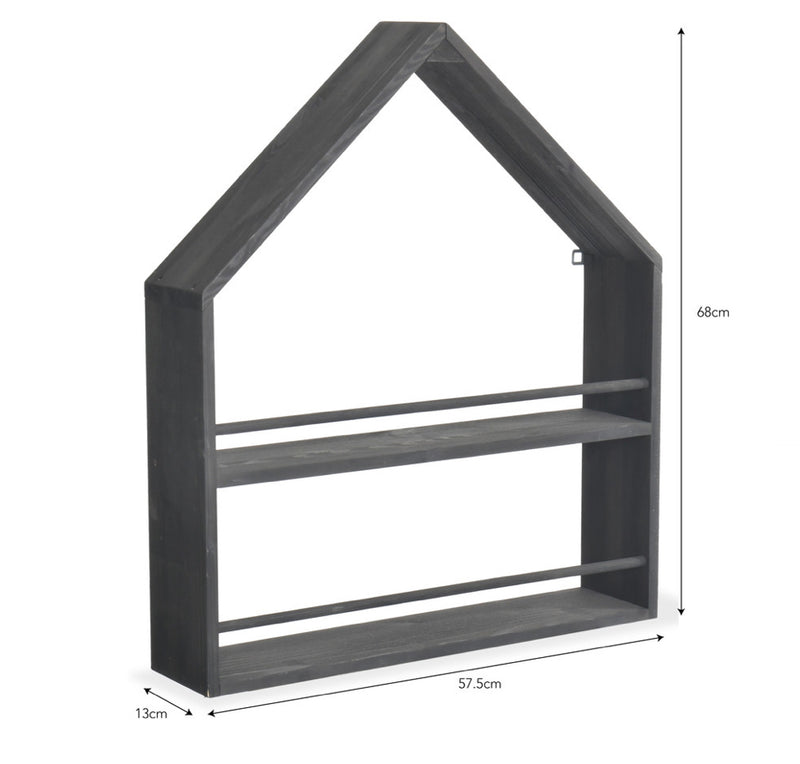 Moreton black house shelf unit pot holder