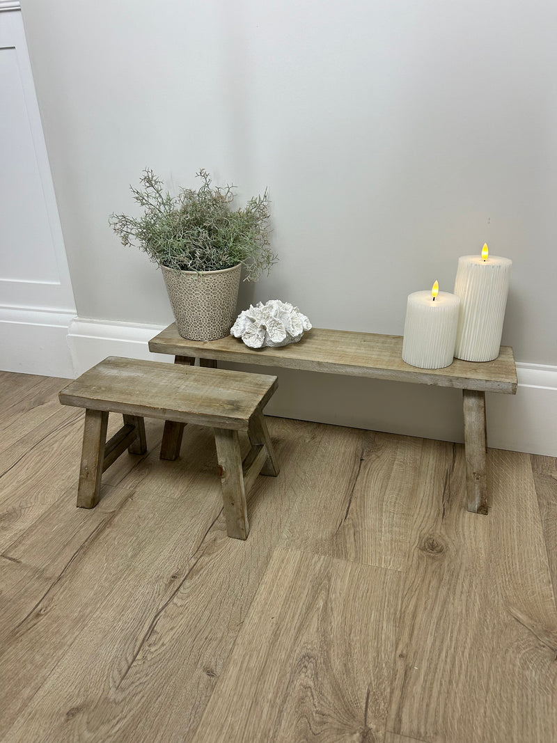 Decorative wooden bench two sizes