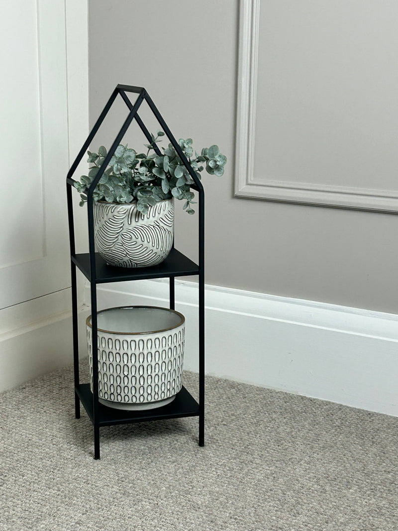 Black metal plant stand 50cm