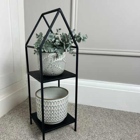 Black metal plant stand 50cm