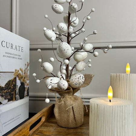 White egg Easter tree 50cm