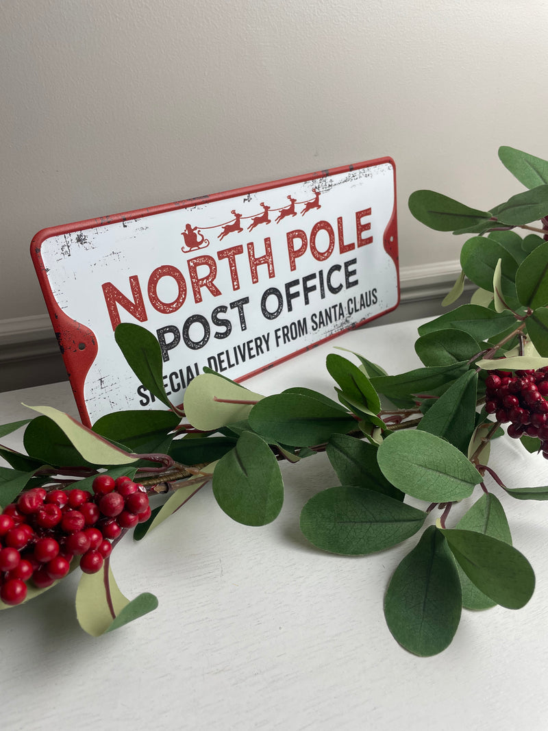 North Pole Post Office Metal Sign – Abode