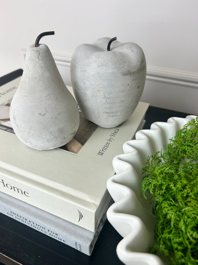 Cement stone Apple and Pear set