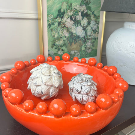 Clementine orange ceramic bobble bowl