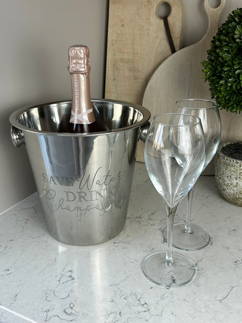 Chrome metal wine champagne cooler Ice bucket